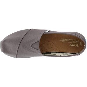 TOMS Classic Gray Alpargata Heritage Canvas Slip Ons, size 9.5